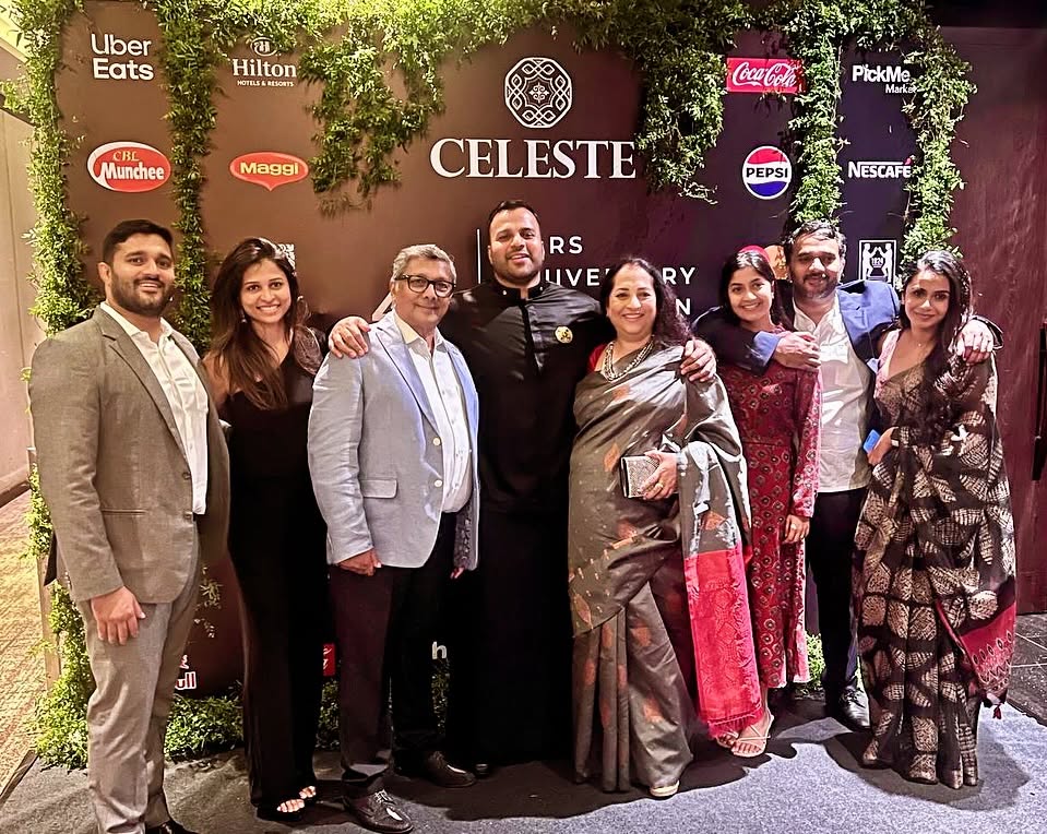 Janik with his family at the Celeste anniversary celebration